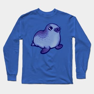 Periwinkle Baby Ringed Seal the Animal Long Sleeve T-Shirt